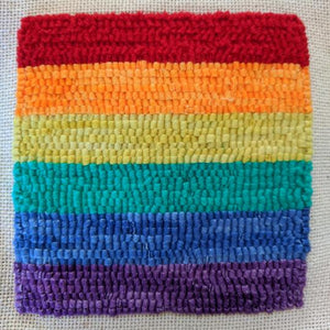 Pride *PATTERN ONLY* 6" x 6"  Hooked Rug Pattern