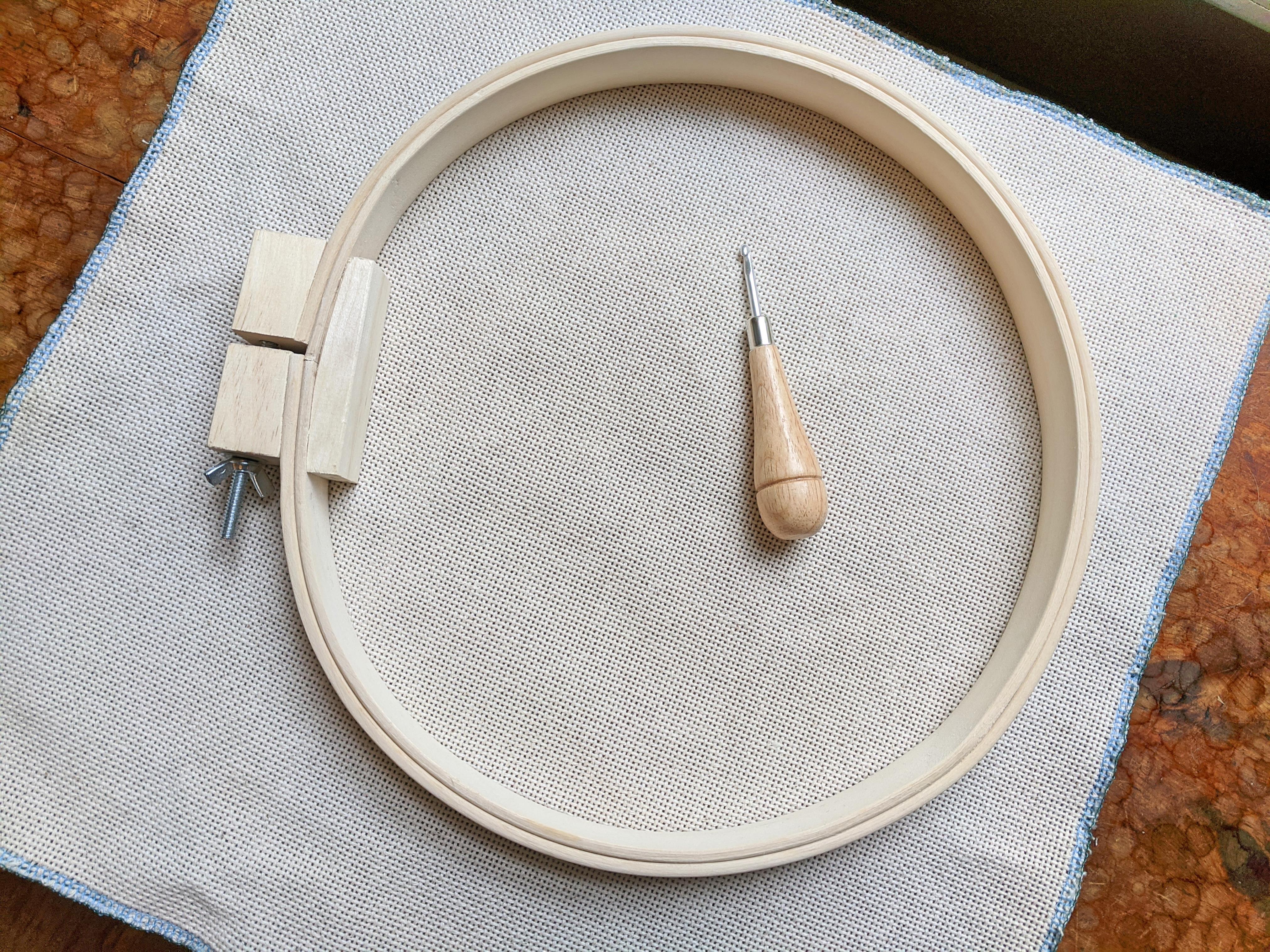 Rug Hooking Essential Tool Kit for Beginners or Travel - Hoop, Hook, R –  Parris House Wool Works
