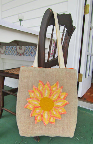 Sunflower Farmers' Market Tote Rug Hooking Kit