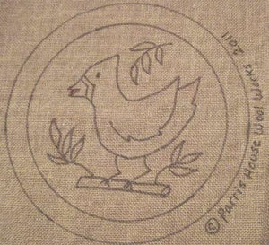 Let Us Sing Winter - Chair Pads(Four) *PATTERN ONLY* 12"  Hooked Rug Pattern-Round