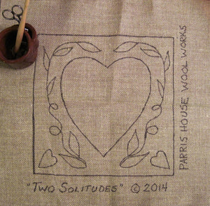 Two Solitudes *PATTERN ONLY* 12" x 12"  Hooked Rug Pattern