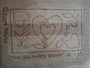 Two Solitudes - Hearts and Vines - *PATTERN ONLY* 7" x 12"  Hooked Rug Pattern